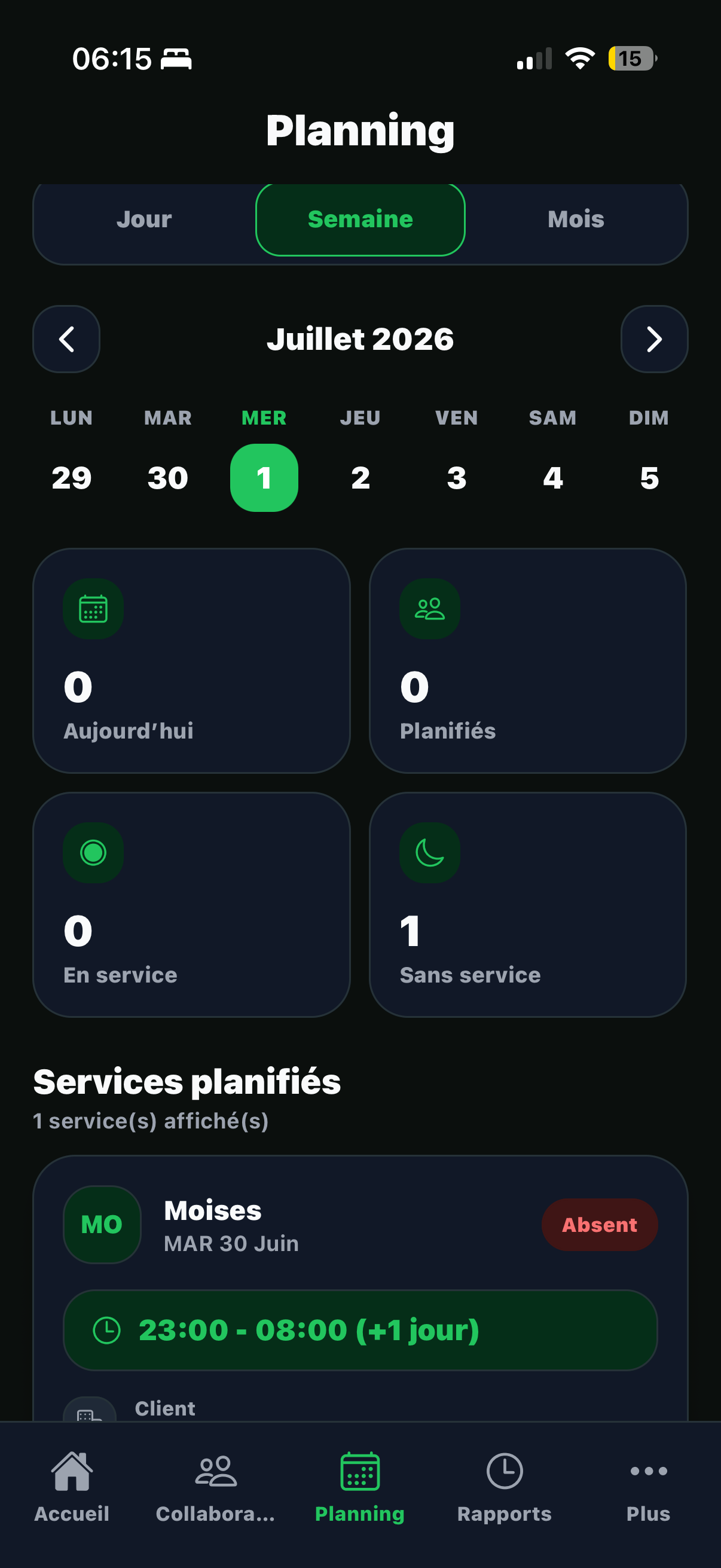 Workion App — Rapports