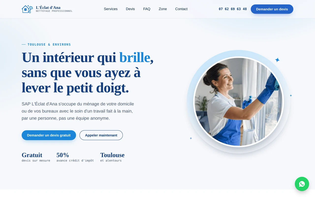 SAP L'Éclat d'Ana — aperçu du site