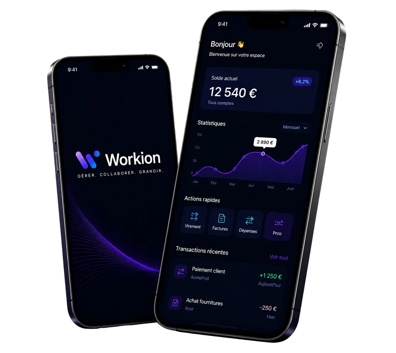 Applications mobiles Workion